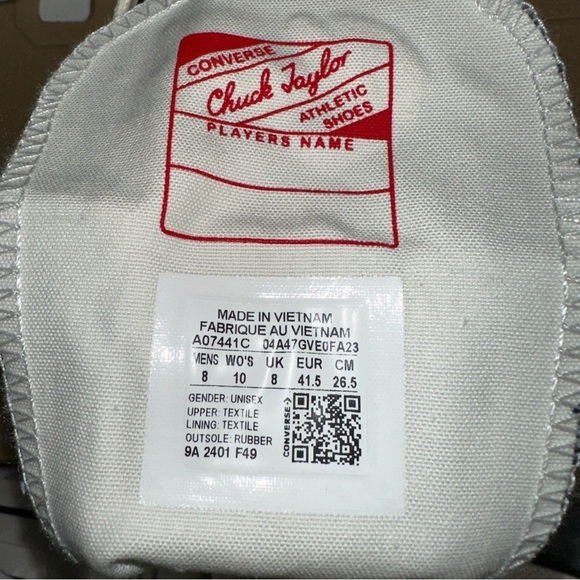 Converse Shoes Mens 8 Black Chuck 70 Archival Stripes High Top Sneakers - Picture 8 of 8